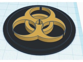 biohazard modular logo insert 3d print model - Mito3D