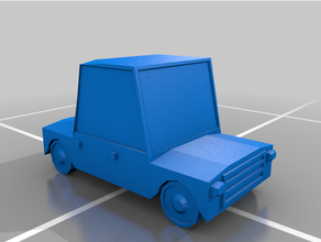 low poly Wagen 3d print model - Mito3D