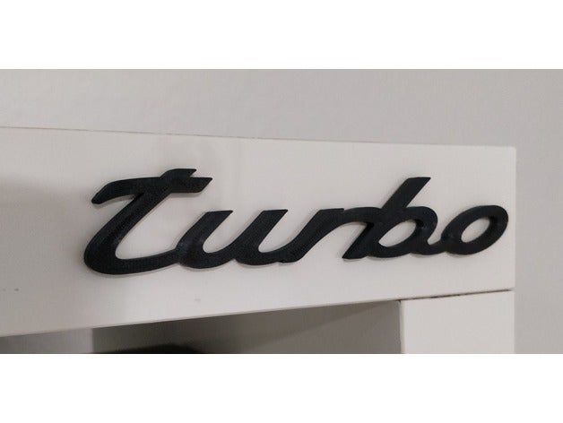 Porsche turbo logotipo 3D print model - Mito3D
