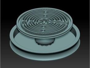 labyrinth fountain water feature 3d print model - Mito3D