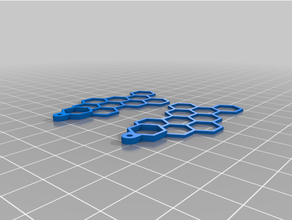 3d stampato hexa orecchini 3d print model - Mito3D