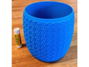 bullseye2 container vase 3d print model - Mito3D