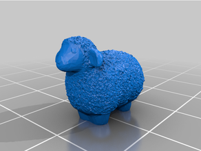 wooly sheep hole pendent 3d print model - Mito3D