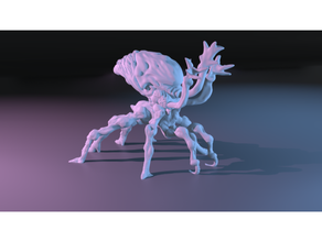 halo flood parasite mini boardgame creature dnd miniature game monster oddworks reach toy 3d print model - Mito3D