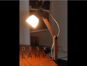 fully printable modern desk lamp bedside decor decoration design desktop lampshade led light bulb mount office equipment stylish table tabletop 3d print model - Mito3D