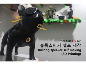 bouledogue Bluetooth orateur 3d print model - Mito3D