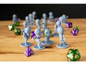 Zombies 28mm Brettspiel Brettspiele tot Ghul Miniatur Miniaturen Skelett Untote Zombie 3d print model - Mito3D