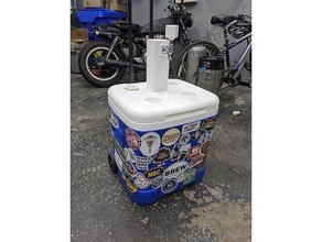 cuadrado sequía torre hielo cubo enfriador cerveza casera barrilete 3d print model - Mito3D
