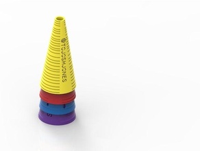 stackable therapy cones cone ergonomic ergotherapie hand health occupational orthopedics pediatric physical rehabilitation stroke traffic 3d print model - Mito3D