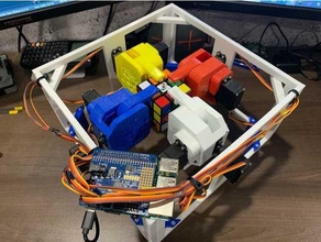 rubpyxrobot python framboise pi rubiks cube servo tige 3d print model - Mito3D