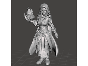 serana silvergaze female human witch pathfinder skullshackles 3d print model - Mito3D