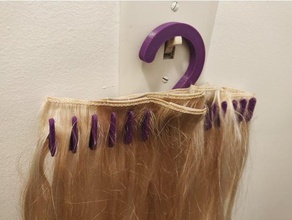 hair extension closet hanger extensions 3d print model - Mito3D
