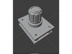 flight sim single rotary knob switch pushbutton 3d print model - Mito3D