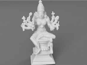 mariamman dea pioggia ottone durga Dio indù idolo India indiano scansione scultura 3d print model - Mito3D