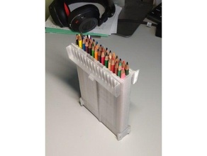 crayon Cas gaine 30 crayons intégré taille bureau organisateur dessin Bureau Provisions 3d print model - Mito3D