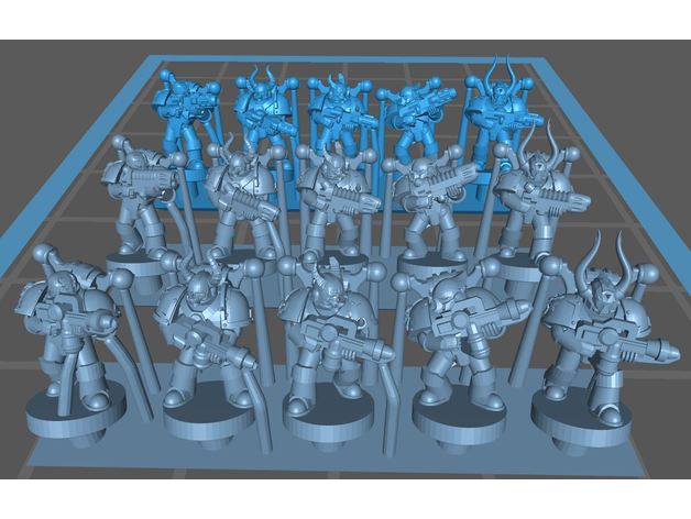 mal infantería marina especial armas galáctico cruzados remezclar 6mm caos espacio épico epic40k 40k Armagedón escala 3D print model - Mito3D