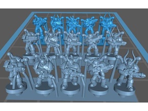 evil marines special weapons galactic crusaders - remix 6mm chaos space epic epic40k 40k armageddon scale 3d print model - Mito3D