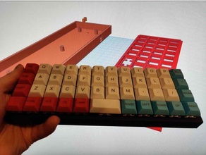 planck stil ortholinear 4x12 tuş takımı durum kılıf kiraz mx Kiraz el telli klavye tuşu mekanik tabela pcb tabak 3d print model - Mito3D