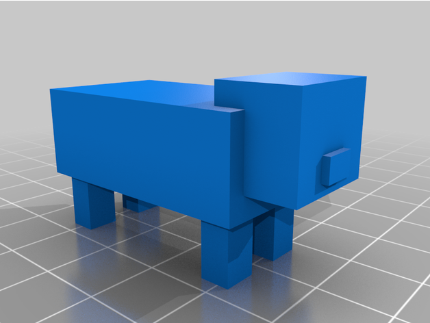 Minecraft Schwein Tiere Zahlen 3D print model - Mito3D