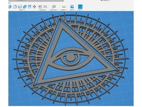 occhio horus arte parete 3d print model - Mito3D