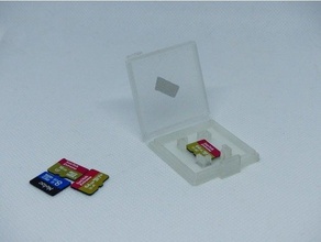 caso funda 1 4 micro sd tarjetas libro caja cámara tarjeta frio memoria organizador espacio 3d print model - Mito3D