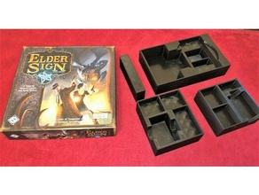 elder sign game box organizer boardgame boardgames accessories inserts 3d print model - Mito3D