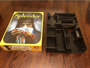 splendor cities game box insert boardgame boardgames accessories inserts organizer 3d print model - Mito3D