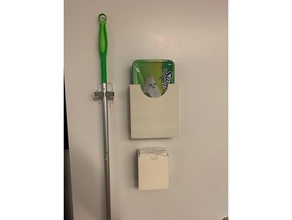 swiffer pad organizer cleaning mop 3d print model - Mito3D