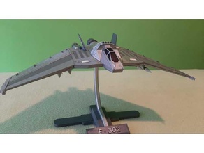 f-302 stargate 302 fighter gate interceptor star tauri 3d print model - Mito3D