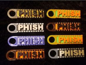 phish keychain key chain 3d print model - Mito3D