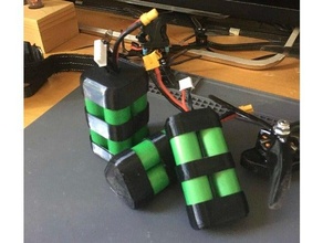 tpu manche DIY 18650 li ion pack batterie fpv 3d print model - Mito3D