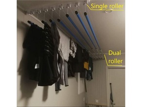 rollers clothes drying rack dryer hanger practical household 3d print model - Mito3D