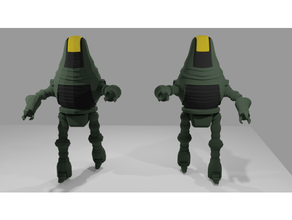 poly Tomber 3 Protectron fallout3 Vegas post apocalyptic robot 3d print model - Mito3D