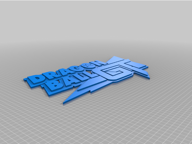 Dragão bola gt logotipo 3D print model - Mito3D