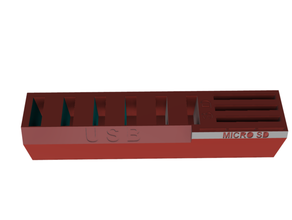 titulaire soutien USB cartes sd micro carte 3d print model - Mito3D