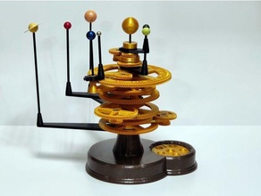 mechanical planetarium orrery planets 3d print model - Mito3D