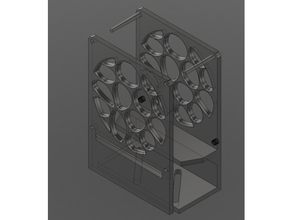 caso funda 80mm ventilador montar 3d print model - Mito3D