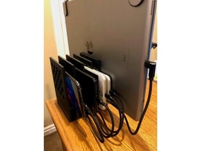 5 device charging station 3d print model - Mito3D