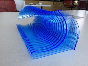 laser cut wave 3d print model - Mito3D