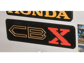 honda cbx logotipo cartaz 3d print model - Mito3D