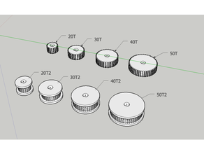 gt2 belt pulley 3d print model - Mito3D