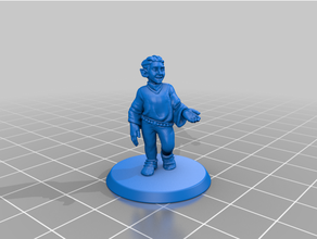 d&d halfling mini cleric dd dnd miniature gnome ttrpg 3d print model - Mito3D