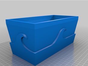 wave design planter flower pot plant 3d print model - Mito3D