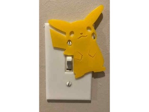 pikachu light switch us 3d print model - Mito3D