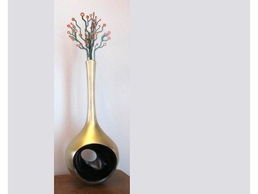 dourado vaso flor 3d print model - Mito3D