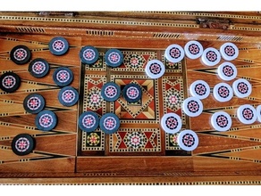 backgammon chips 3d print model - Mito3D