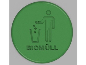 biyom ll karakter organic waste sign organik işaretler atık 3d print model - Mito3D