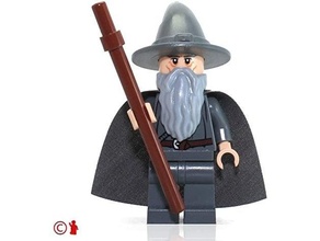 Lego Gandalf caña 3d print model - Mito3D