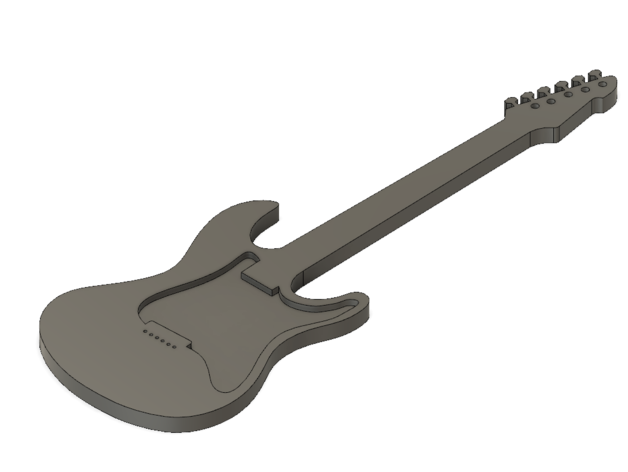 guitare 3D print model - Mito3D