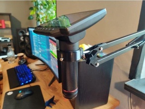 adsm302 microphone bras monter 30mm 40mm caméra nettoyer potence licou titulaire soutien laboratoire microscope écrou organisation prusa visser 3d print model - Mito3D